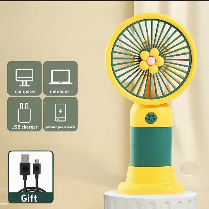 Mini USB Rechargeable Portable Fan – Handheld Cooling Fan for Home, Office & Travel