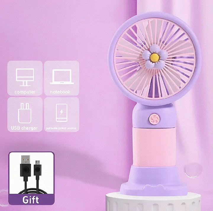 Mini USB Rechargeable Portable Fan – Handheld Cooling Fan for Home, Office & Travel